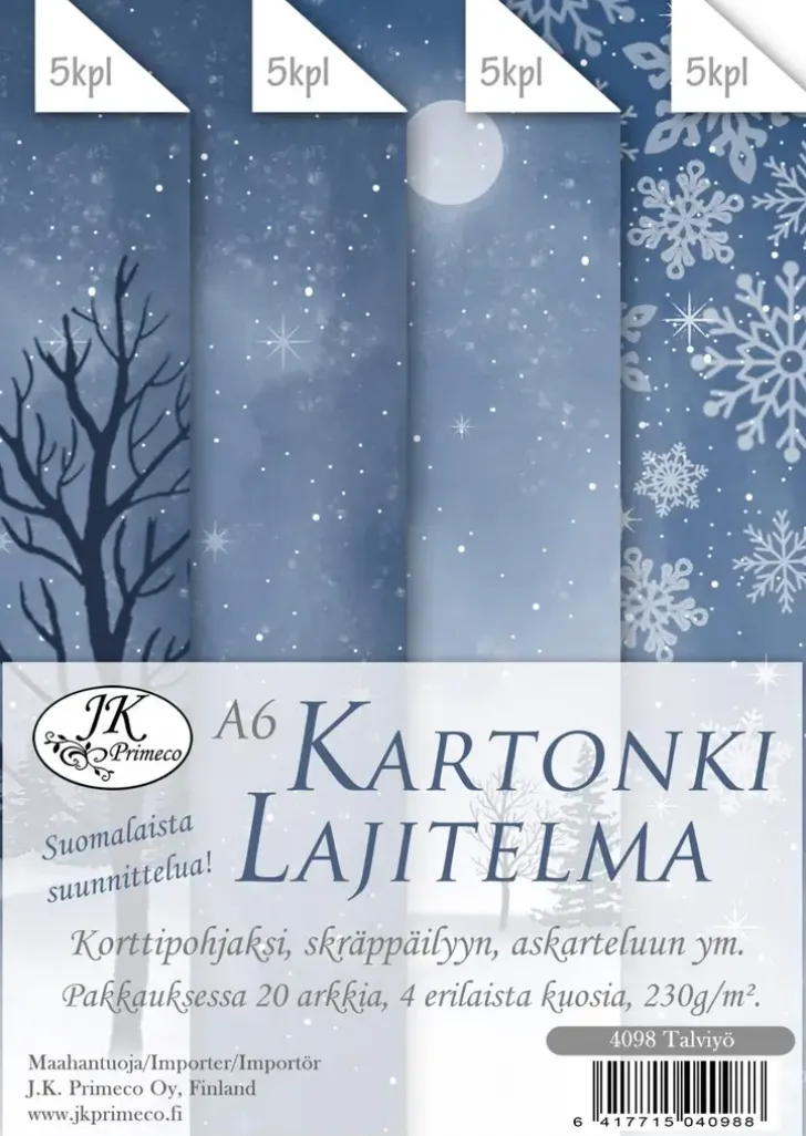 A6 Kartonkilajitelma Talviyo 20Ark/Pkt