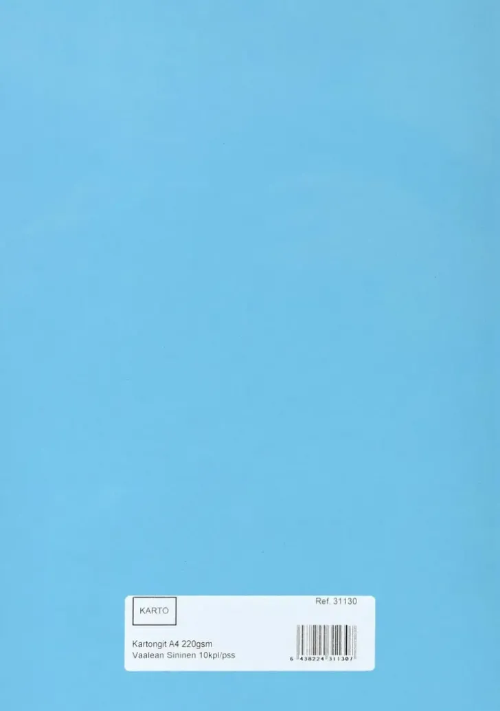 Askartelukartonki A4 220 Gsm Vaalean Sininen 10 Ark/Pss