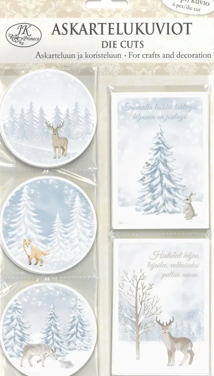 Askartelukuvio Talvimetsa + Teksti