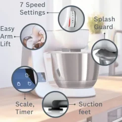 Bosch Yleiskone Integroidulla Vaa'Alla 1000 W Mum5 Valkoinen