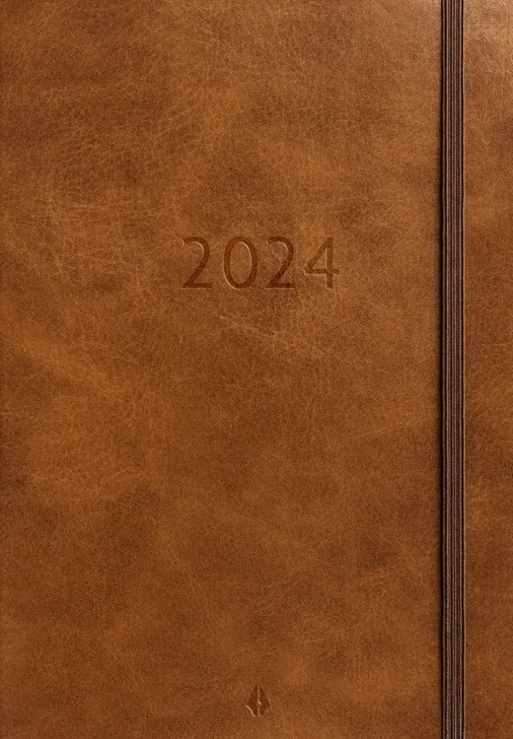 Burde Kalenteri 2024 Business Forma Deluxe Ruskea