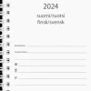Burde Kalenteri 2024 Plan Musta Keinonahka (Kaksikielinen)