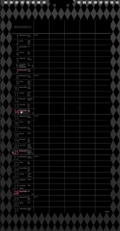 Burde Perhekalenteri 2024 Perhekalenteri Moderni Paperitaskulla