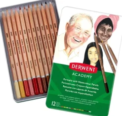 Derwent Academy Akvarellikynat 12 Varia Skintones