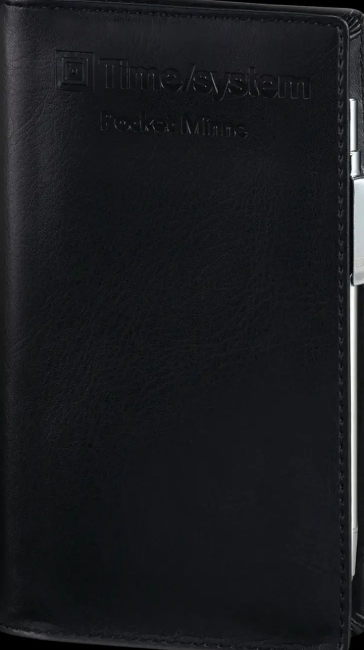 Fickkalender Time System Minne Svart 2024