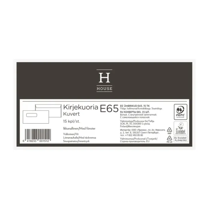 House Kirjekuori E65 Liimanauhalla 15Kpl