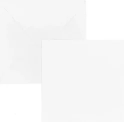 J.K. Primeco Lumo 2-Osainen Korttipohja+Kirjekuori Nelio Luonnonvalkoinen 5Kpl+5Kpl