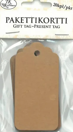 J.K. Primeco Pakettikortti Ruskea 20Kpl