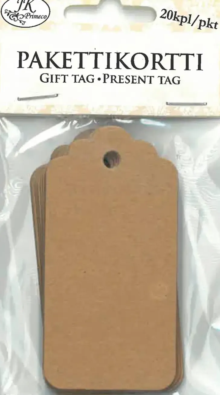 J.K. Primeco Pakettikortti Ruskea 20Kpl