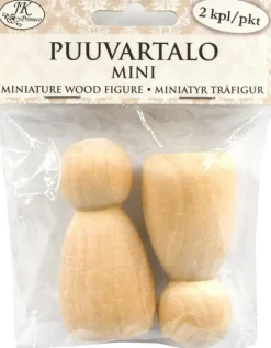 J.K. Primeco Puuvartalo 7 Cm Natur 2 Kpl