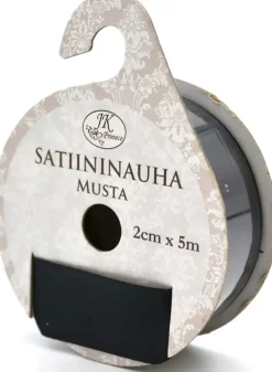 J.K. Primeco Satiininauha 2Cm X 5M Musta