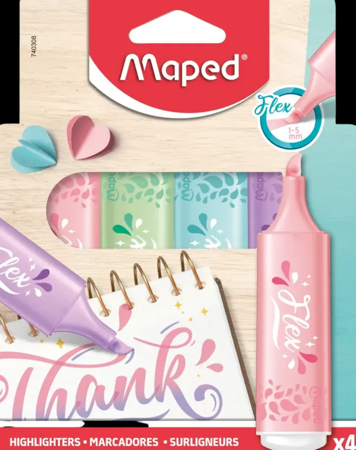Korostuskyna Maped Pastel Flex 4 Kpl