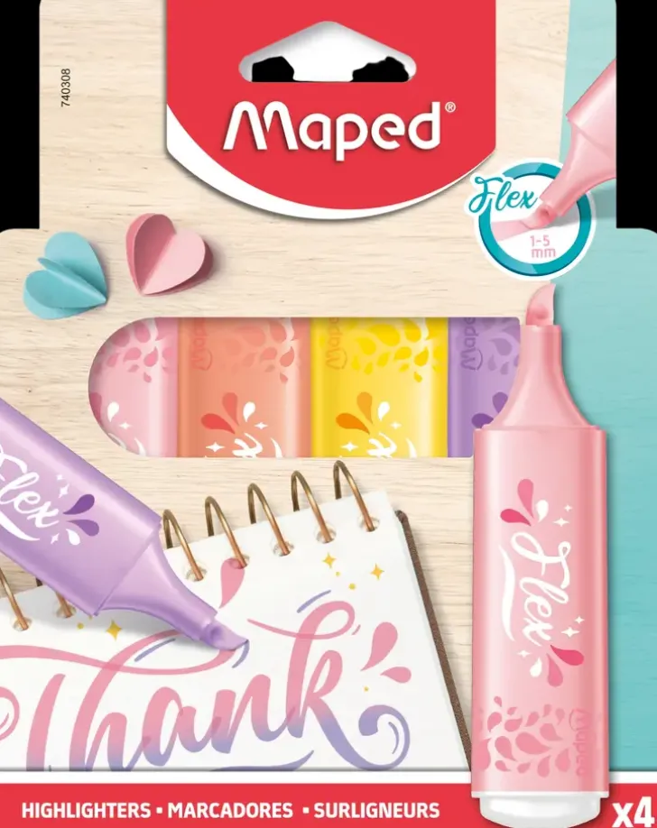 Korostuskyna Maped Pastel Flex 4 Kpl