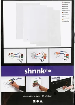 Kutistemuovilevyt, Kirkas, Matta Lapinakyva, Mattavalkoinen, 20X30 Cm, Paksuus 0,3 Mm, 4 Ark/ 1 Pkk