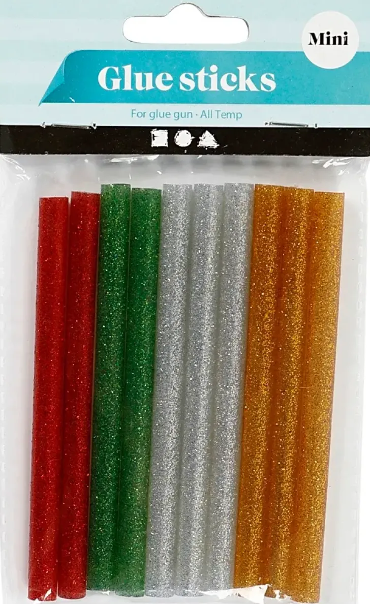 Liimapatruunat, Halk. 7 Mm, Pit. 10 Cm, Vihrea, Kulta, Hopea, Punainen, 10Kpl