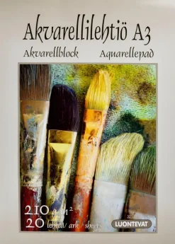 Luontevat Akvarellilehtio A3 20 Lehtea