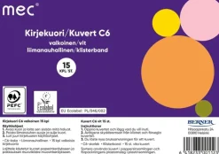 Mec Kirjekuori C6 Valkoinen 15Kpl