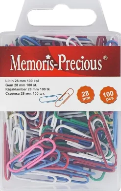 Memoris Precious Paperiliitin 28Mm Varillinen 100Kpl