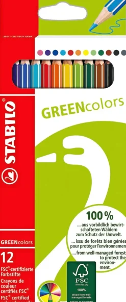 Stabilo Puuvarikyna Greencolors 12 Varia