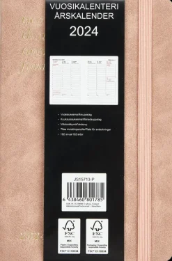 Taskukalenteri A6 Roosa