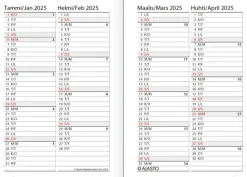 Taskukalenteri Futura Mini, Musta