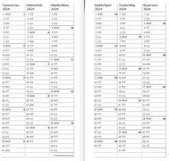 Taskukalenteri Hermes Nova, Musta