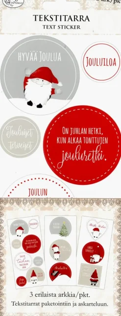 Tekstitarra Iso Jouluhahmot Punainen 3Ark