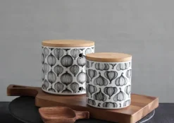 Valkosipulipurkki 8 Dl Koti Kultakeramiikka