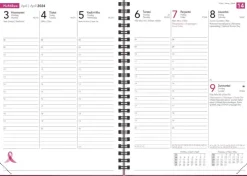 Vuosikalenteri Roosa Nauha A5 2024